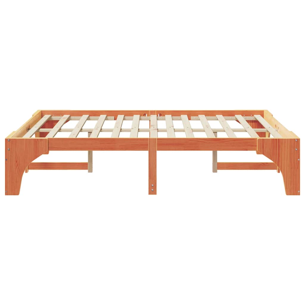 Bed Frame Brown 150 x 200 cm Solid Pine Wood