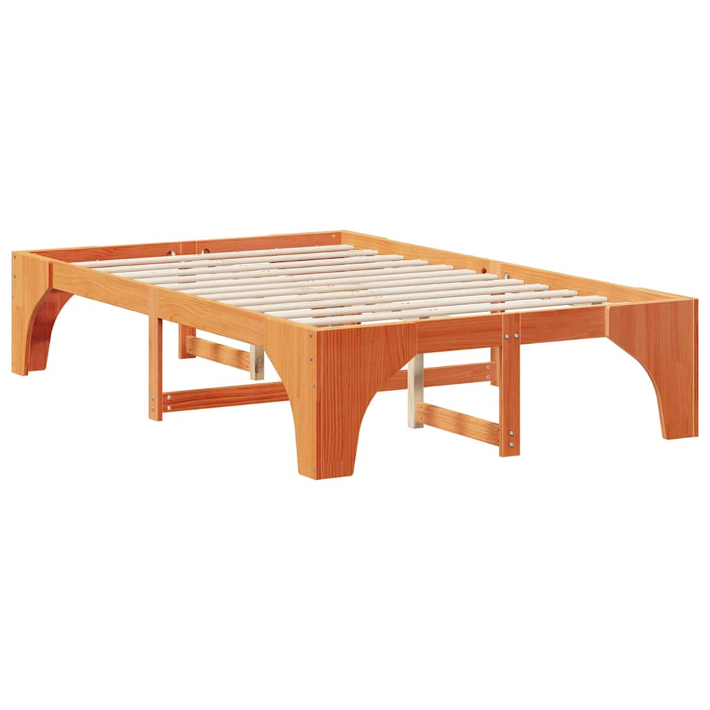 Bed Frame Brown 120 x 200 cm Solid Pine Wood