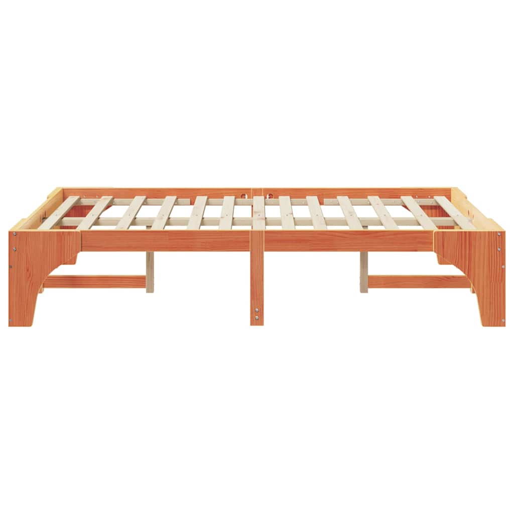 Bed Frame Brown 120 x 200 cm Solid Pine Wood