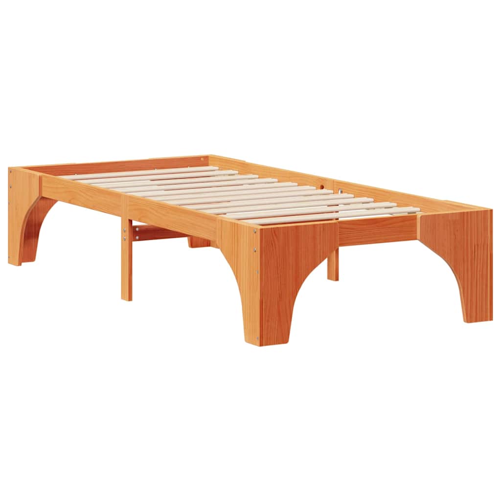 Bed Frame Brown 90 x 200 cm Solid Pine Wood