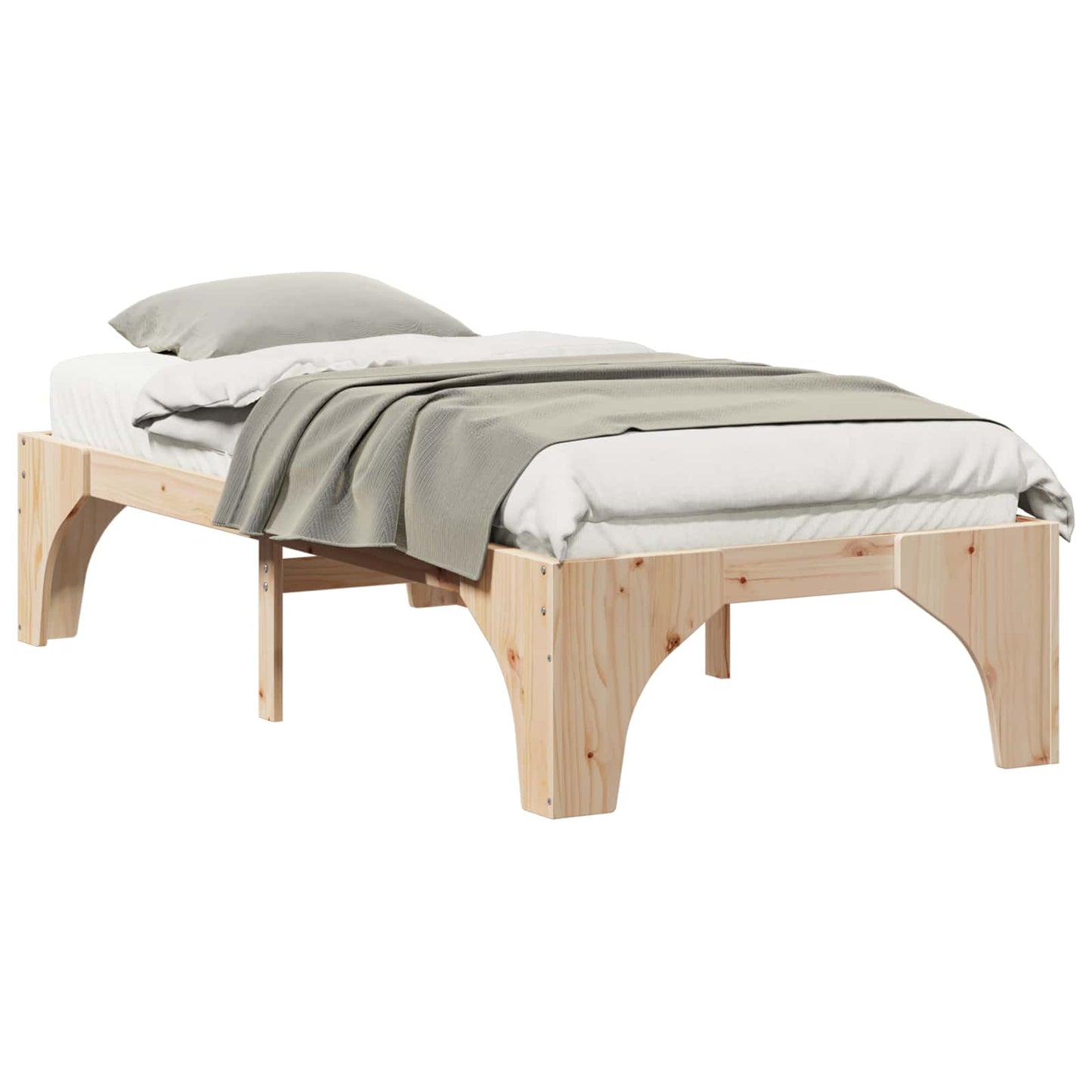 Bed Frame Brown 80 x 200 cm Solid Pine Wood