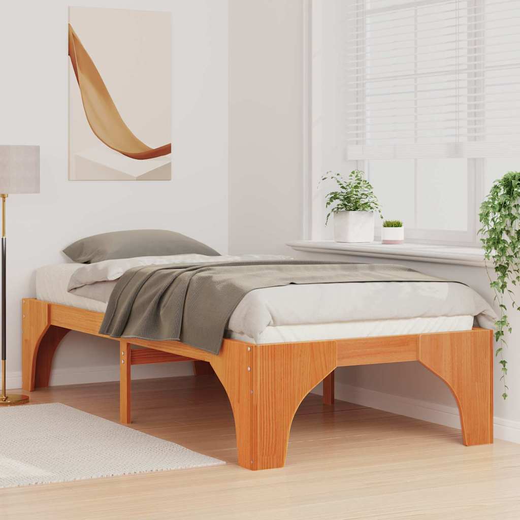 Bed Frame Brown 80 x 200 cm Solid Pine Wood