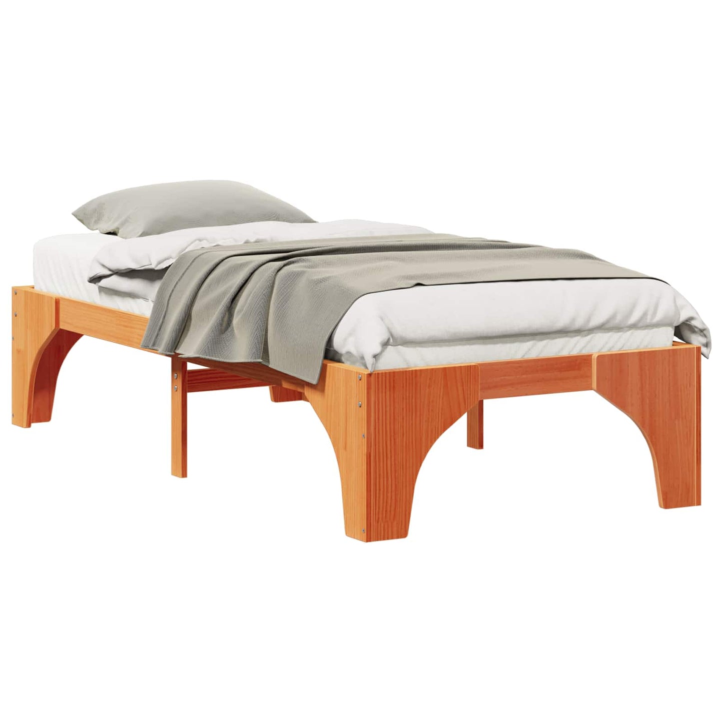 Bed Frame Brown 80 x 200 cm Solid Pine Wood