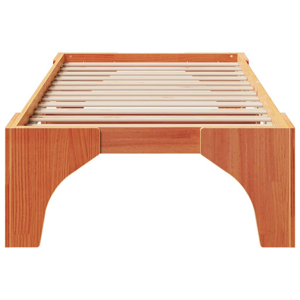 Bed Frame Brown 80 x 200 cm Solid Pine Wood