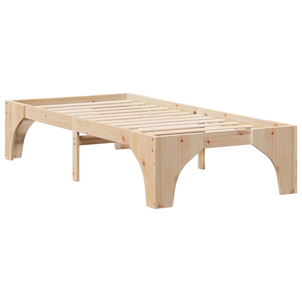 Bed Frame Brown 90 x 190 cm Solid Pine Wood