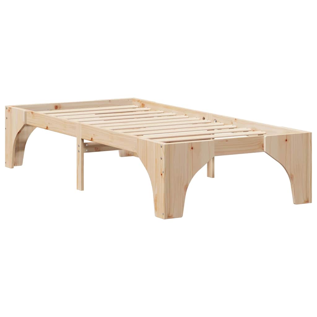 Bed Frame Brown 90 x 190 cm Solid Pine Wood