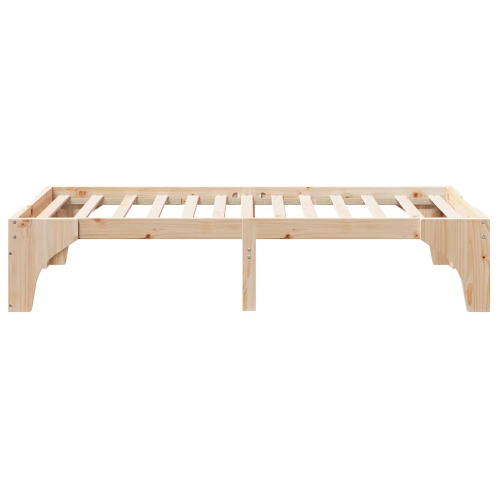 Bed Frame Brown 90 x 190 cm Solid Pine Wood