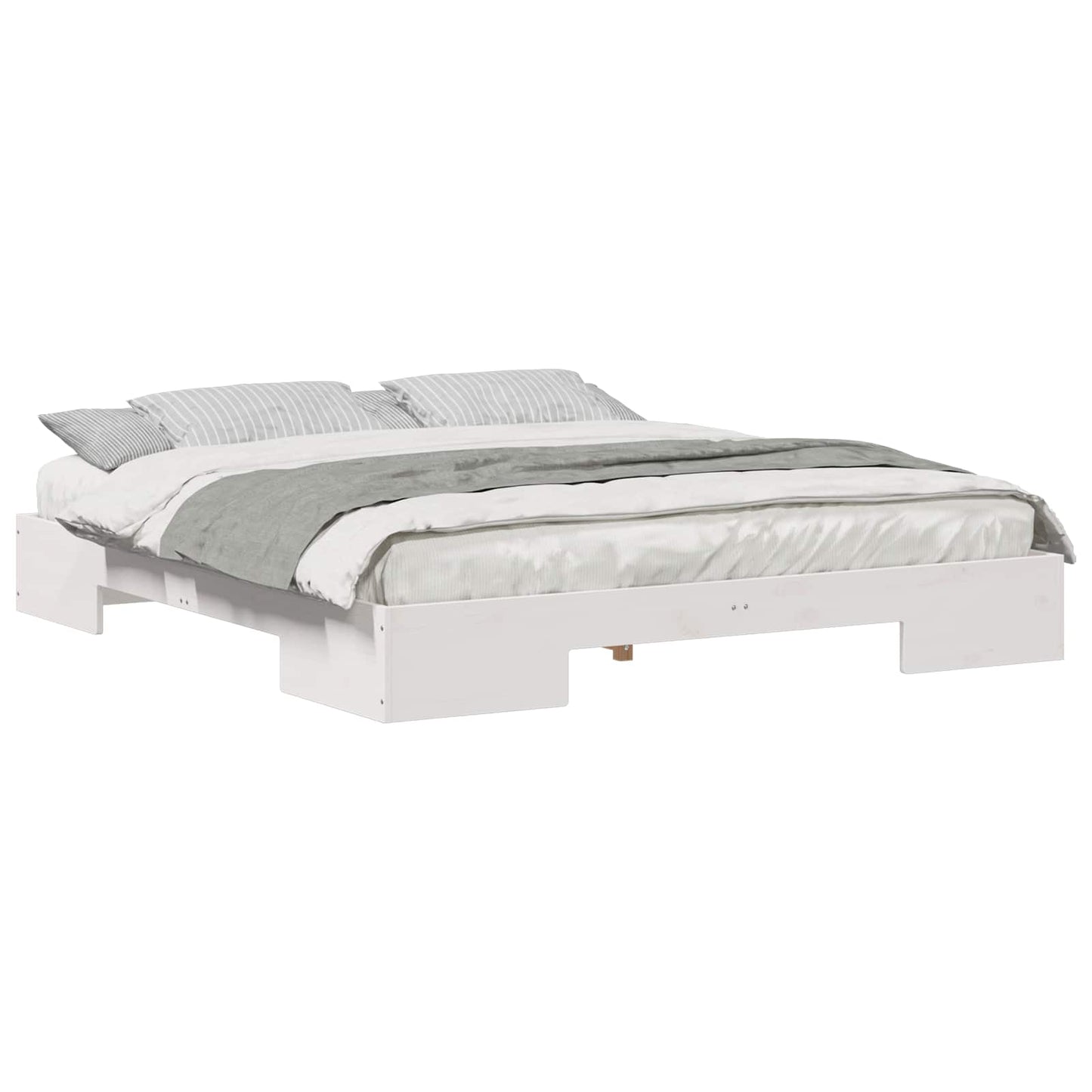 Bed Frame White 200 x 200 cm