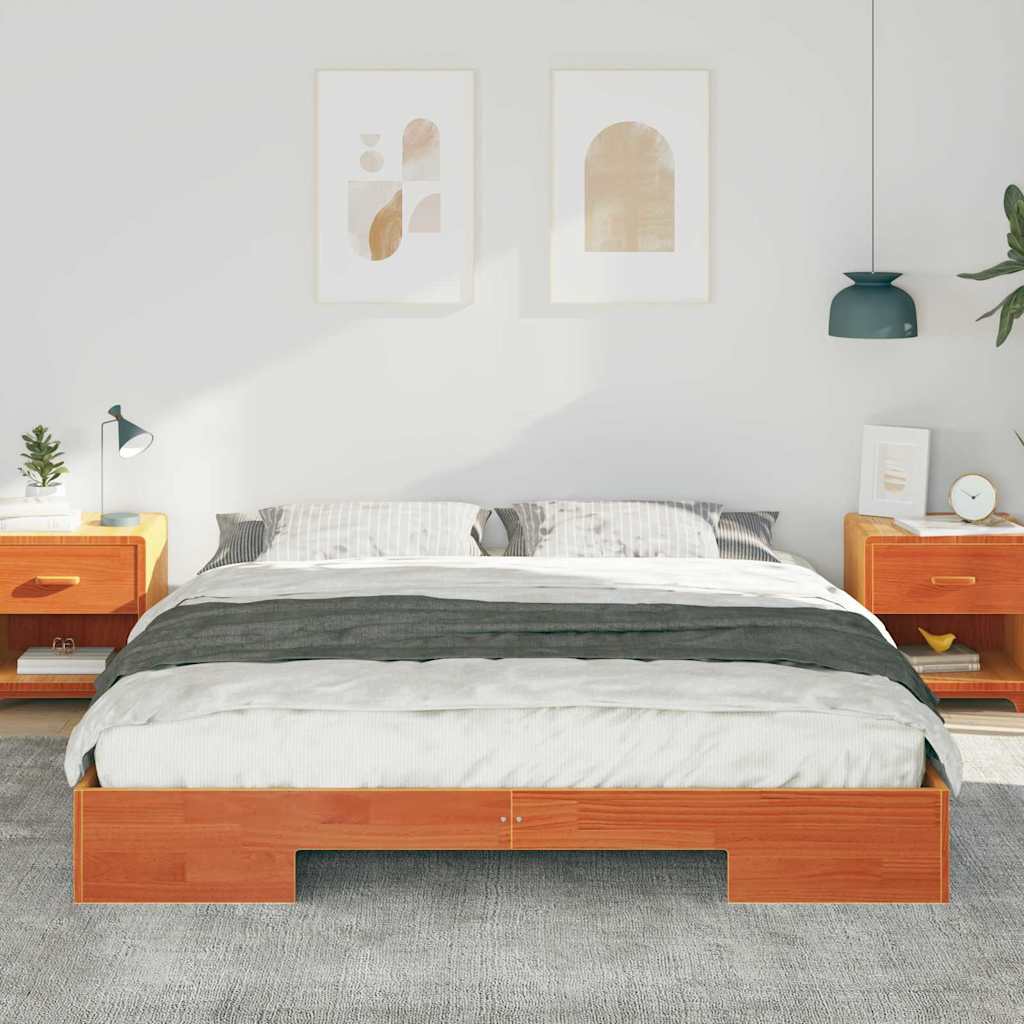 Bed Frame Brown 200 x 200 cm