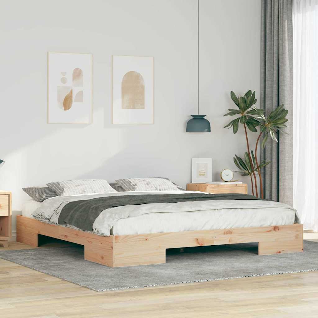 Bed Frame Brown 180 x 200 cm