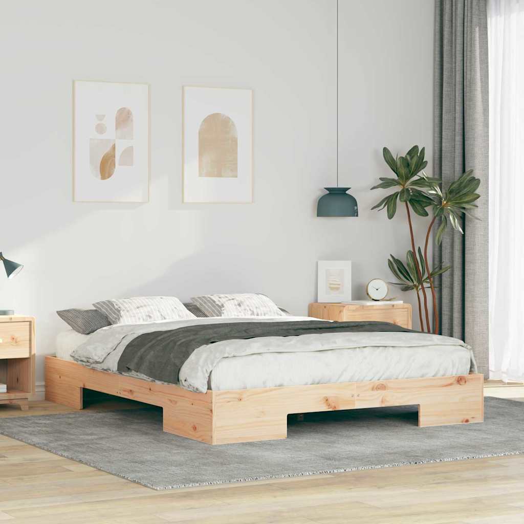 Bed Frame Brown 150 x 200 cm