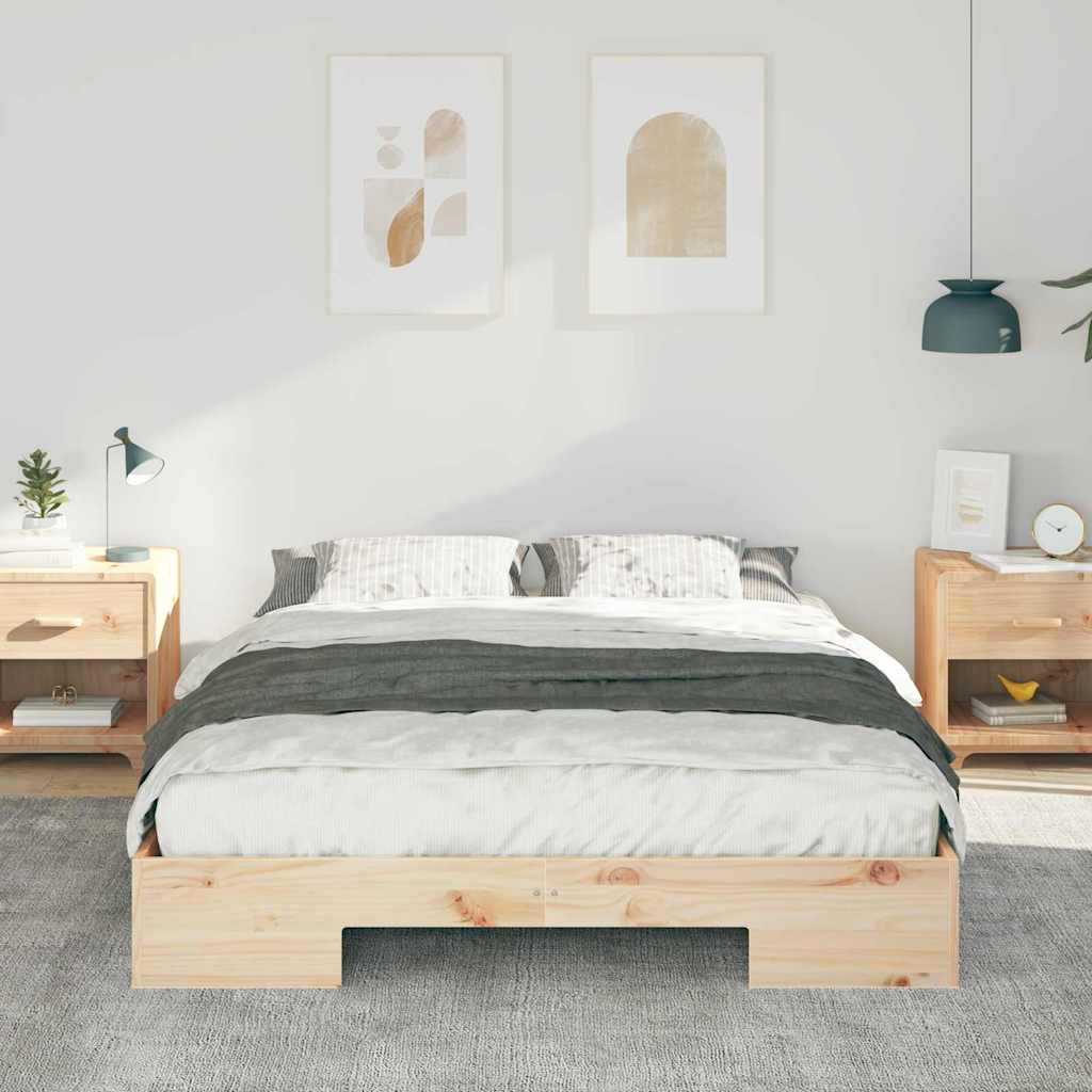 Bed Frame Brown 150 x 200 cm