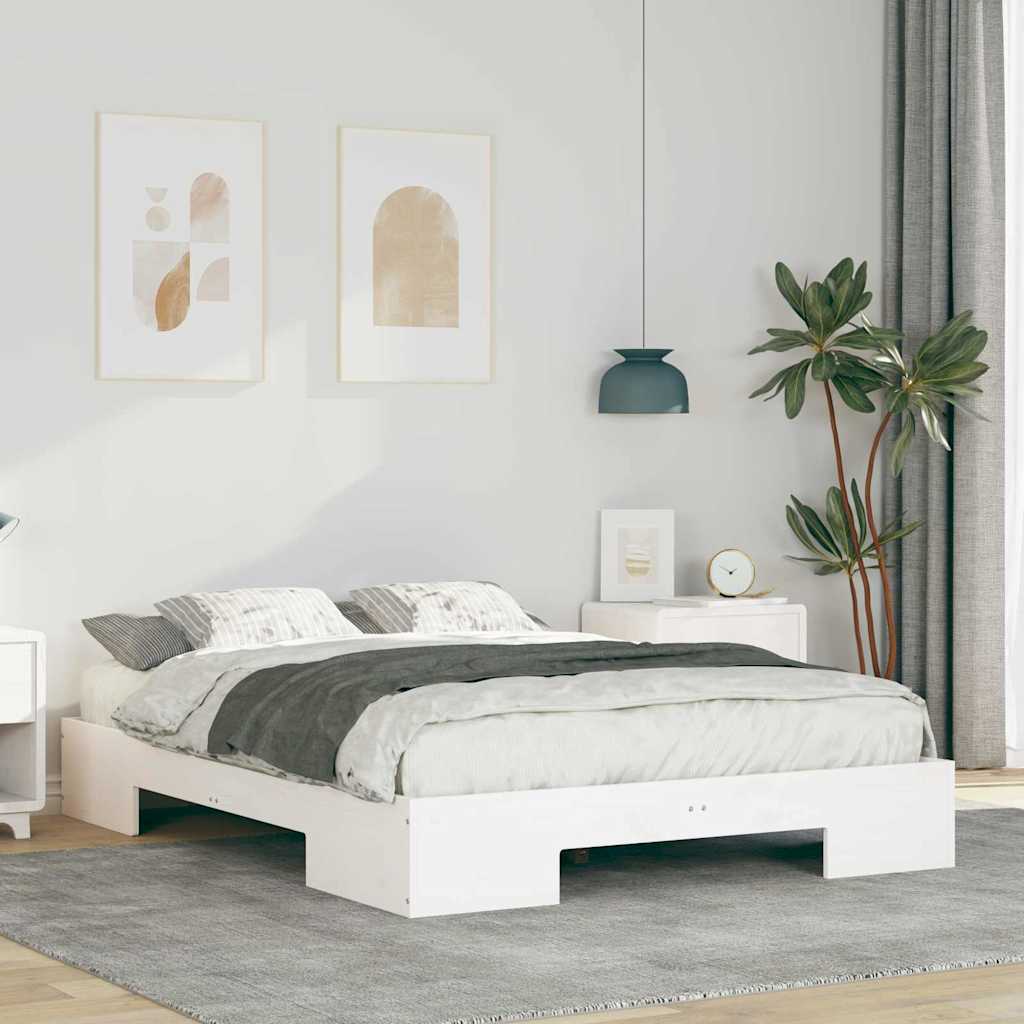 Bed Frame White 140 x 190 cm