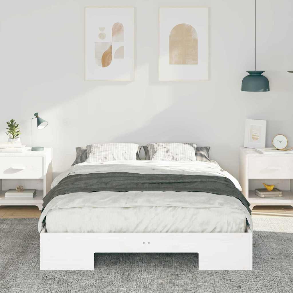 Bed Frame White 140 x 190 cm