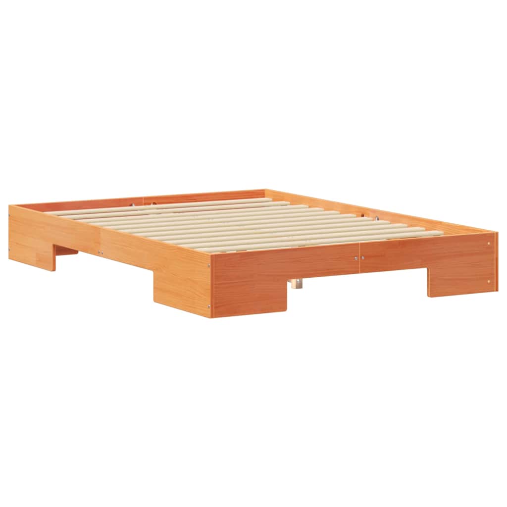 Bed Frame Brown 140 x 190 cm