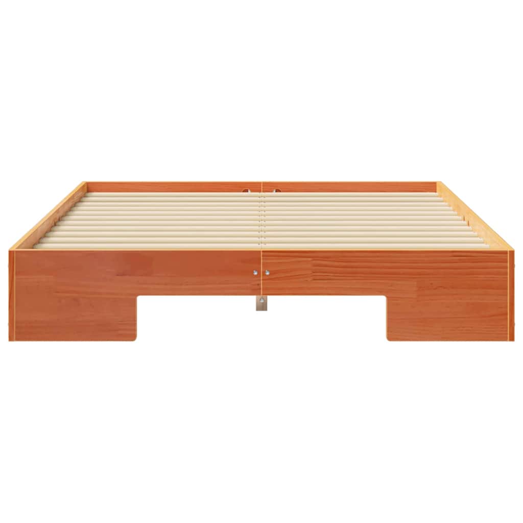 Bed Frame Brown 140 x 190 cm