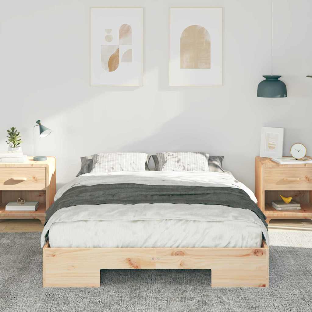 Bed Frame Brown 120 x 190 cm