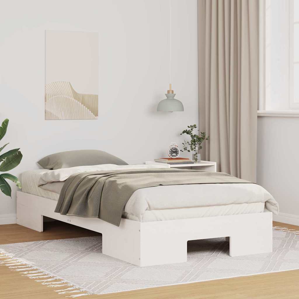 Bed Frame White 90 x 190 cm