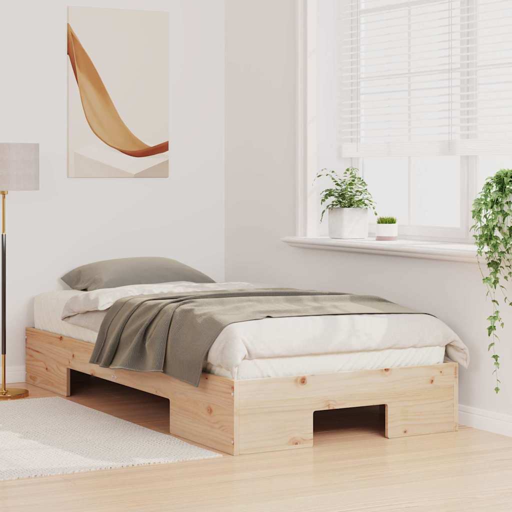 Bed Frame Brown 75 x 190 cm