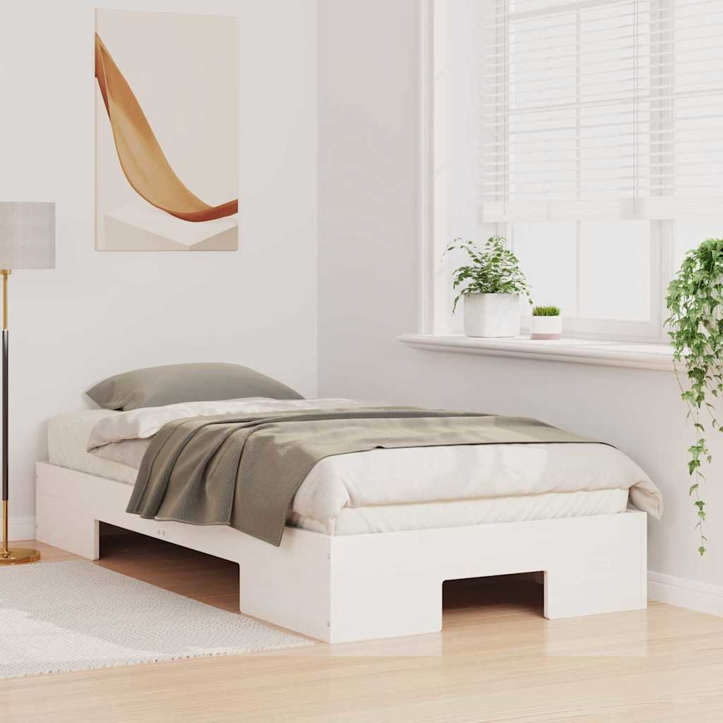 Bed Frame White 75 x 190 cm