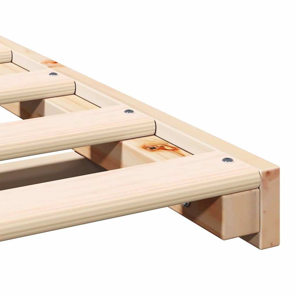 Bed Frame Brown 150 x 200 cm Solid Pine Wood