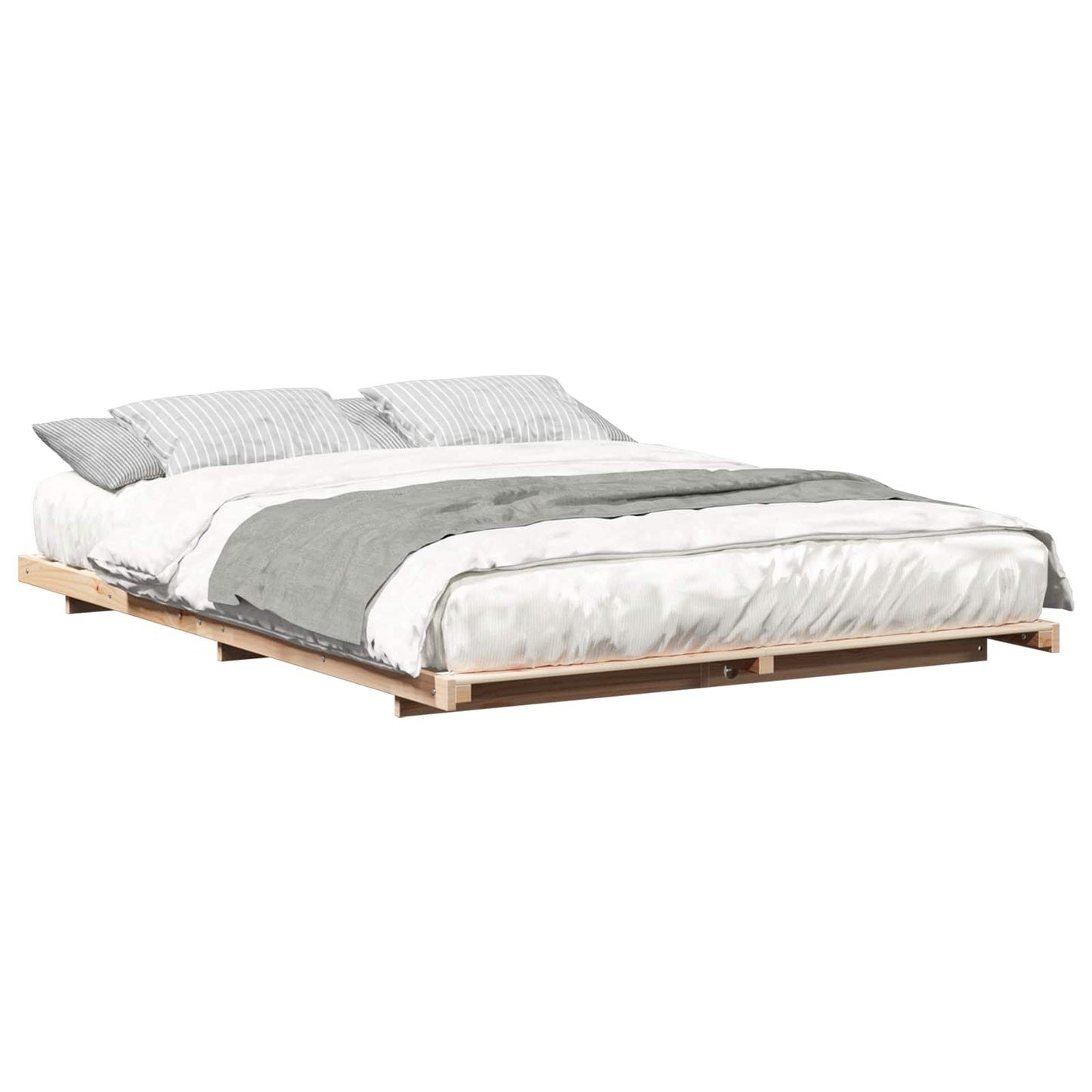 Bed Frame Brown 150 x 200 cm Solid Pine Wood