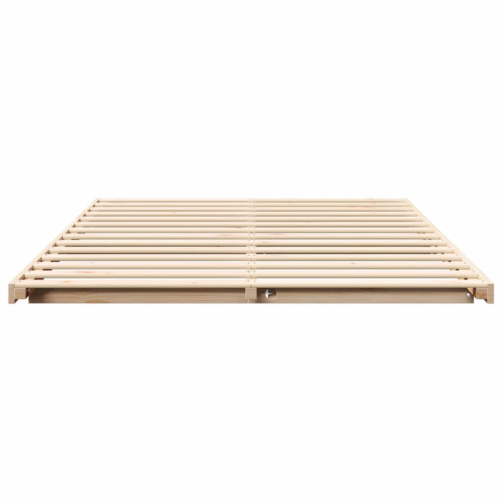 Bed Frame Brown 150 x 200 cm Solid Pine Wood