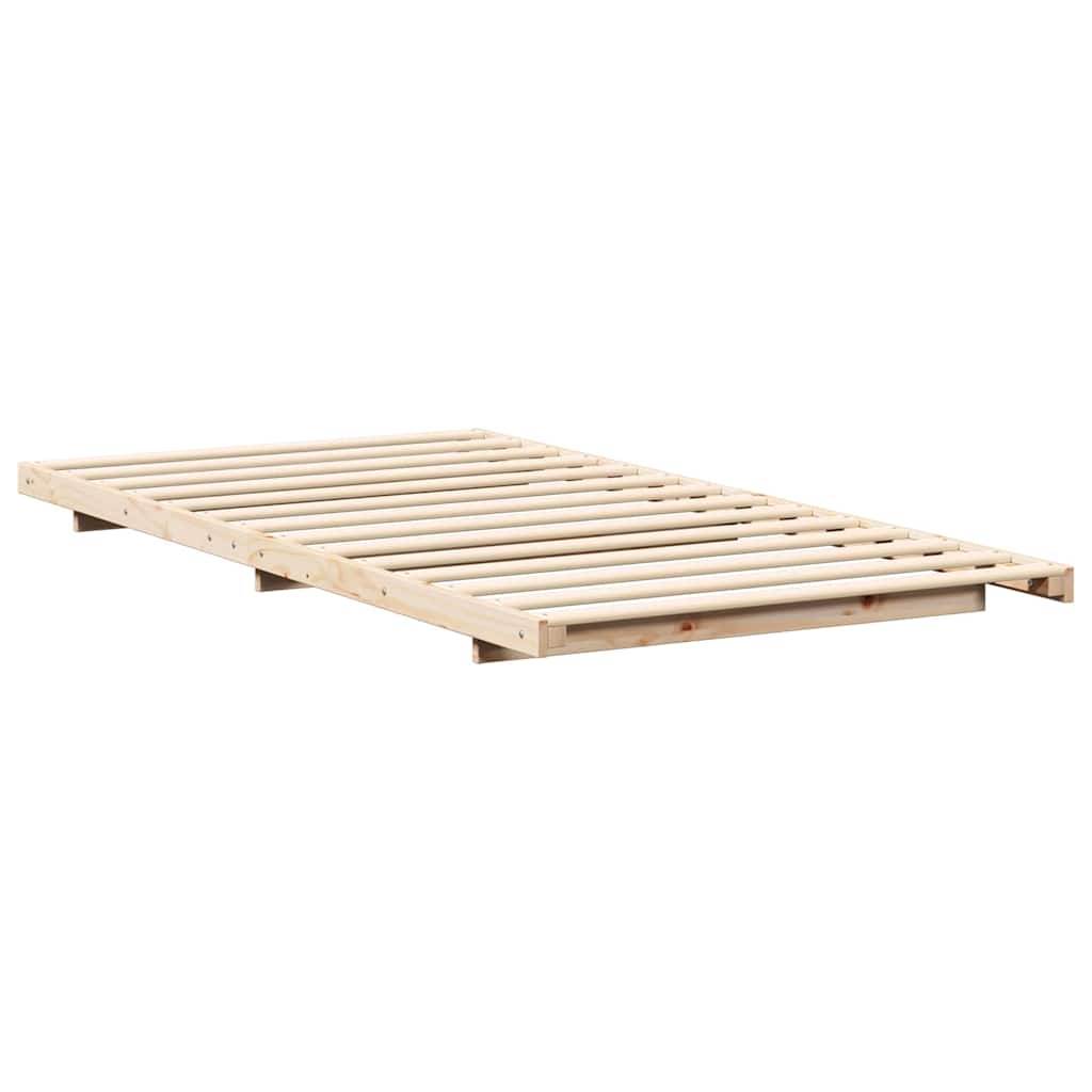 Bed Frame Brown 90 x 210 cm Solid Pine Wood