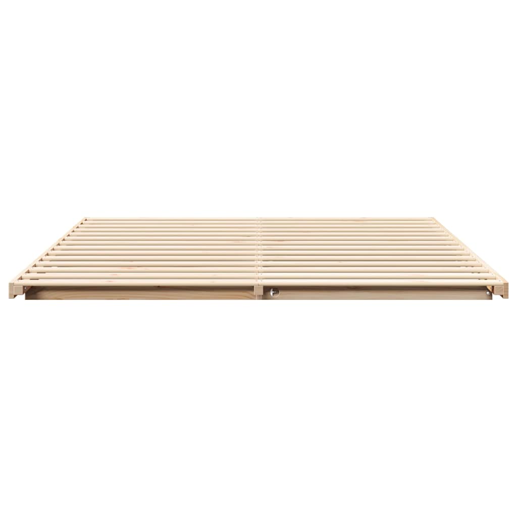 Bed Frame Brown 180 x 210 cm Solid Pine Wood