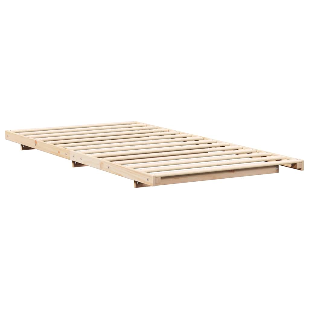 Bed Frame Brown 80 x 220 cm Solid Pine Wood