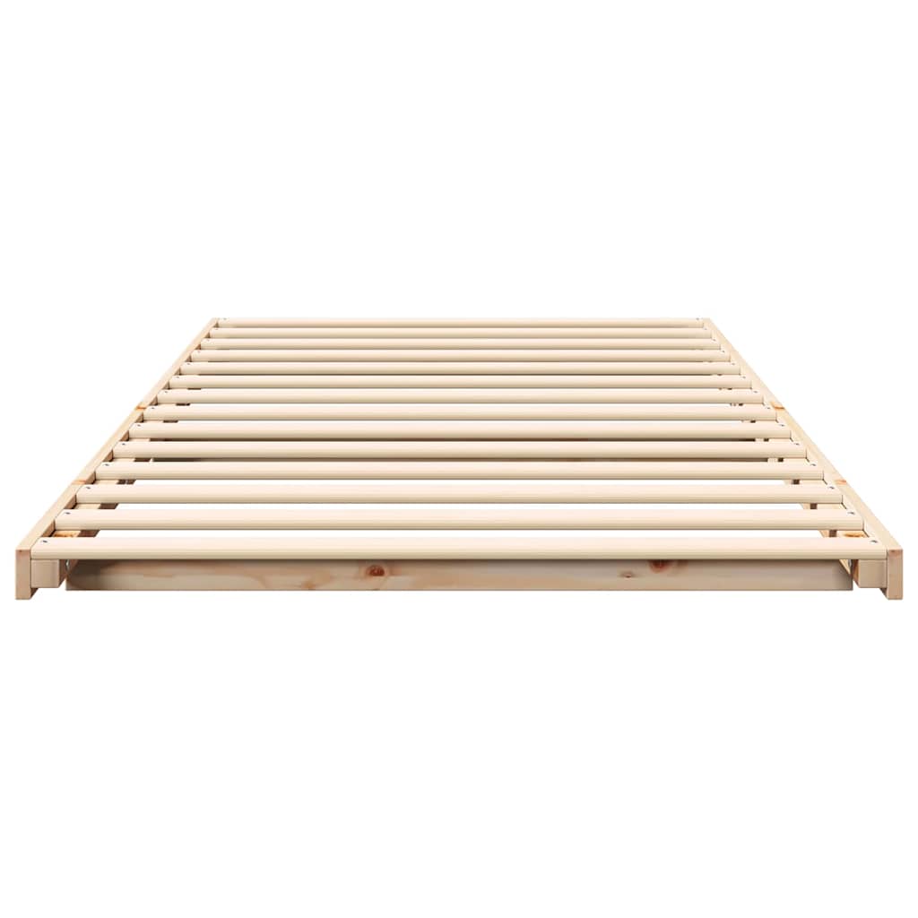 Bed Frame Brown 80 x 220 cm Solid Pine Wood