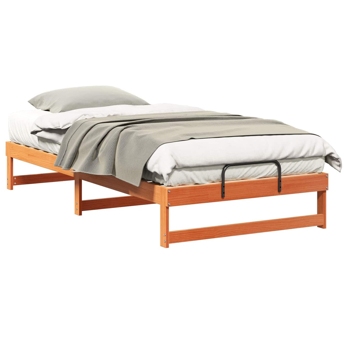 Bed Frame Brown 100 x 200 cm Solid Pine Wood