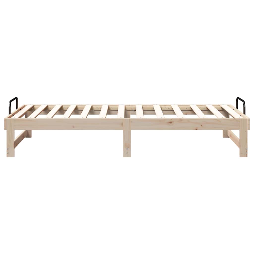 Bed Frame Brown 90 x 200 cm Solid Pine Wood