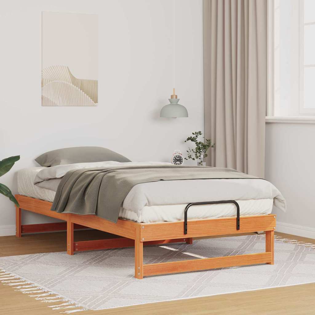 Bed Frame Brown 90 x 200 cm Solid Pine Wood