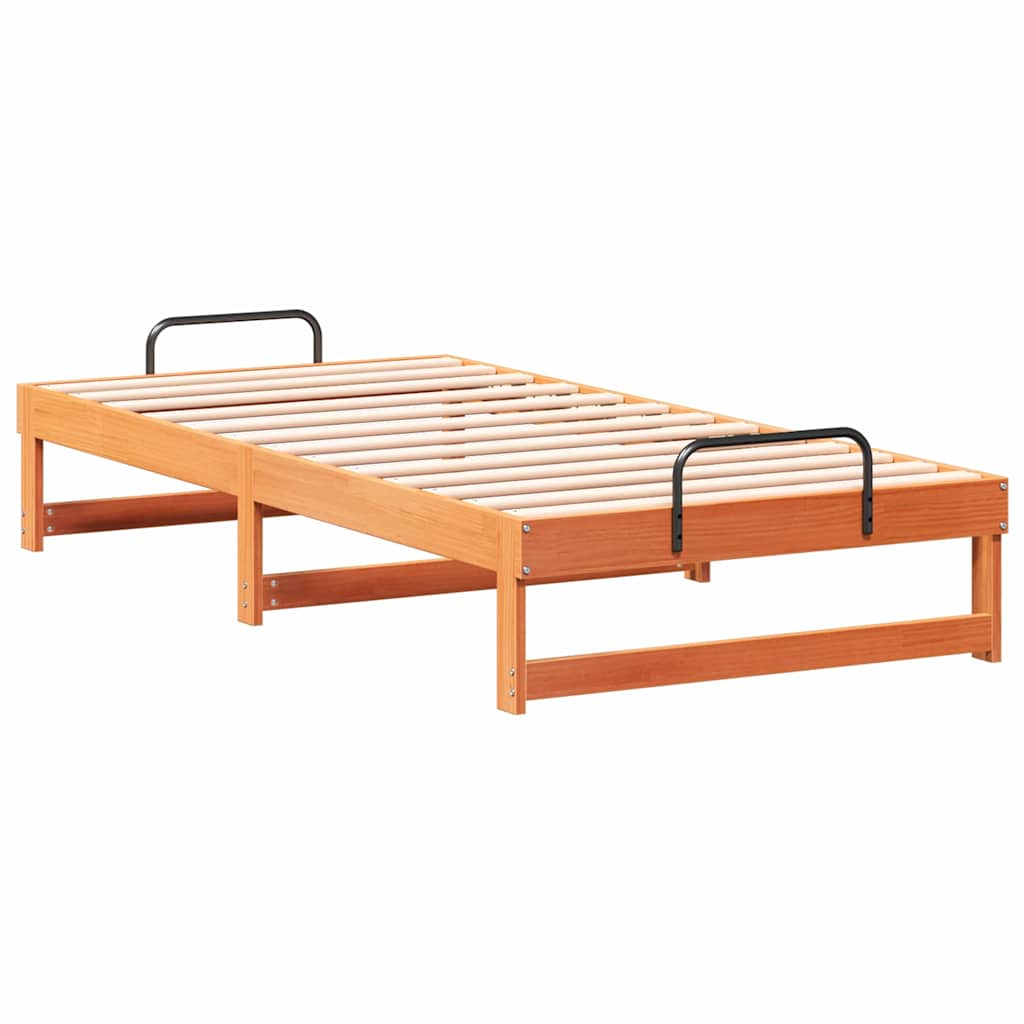 Bed Frame Brown 90 x 200 cm Solid Pine Wood