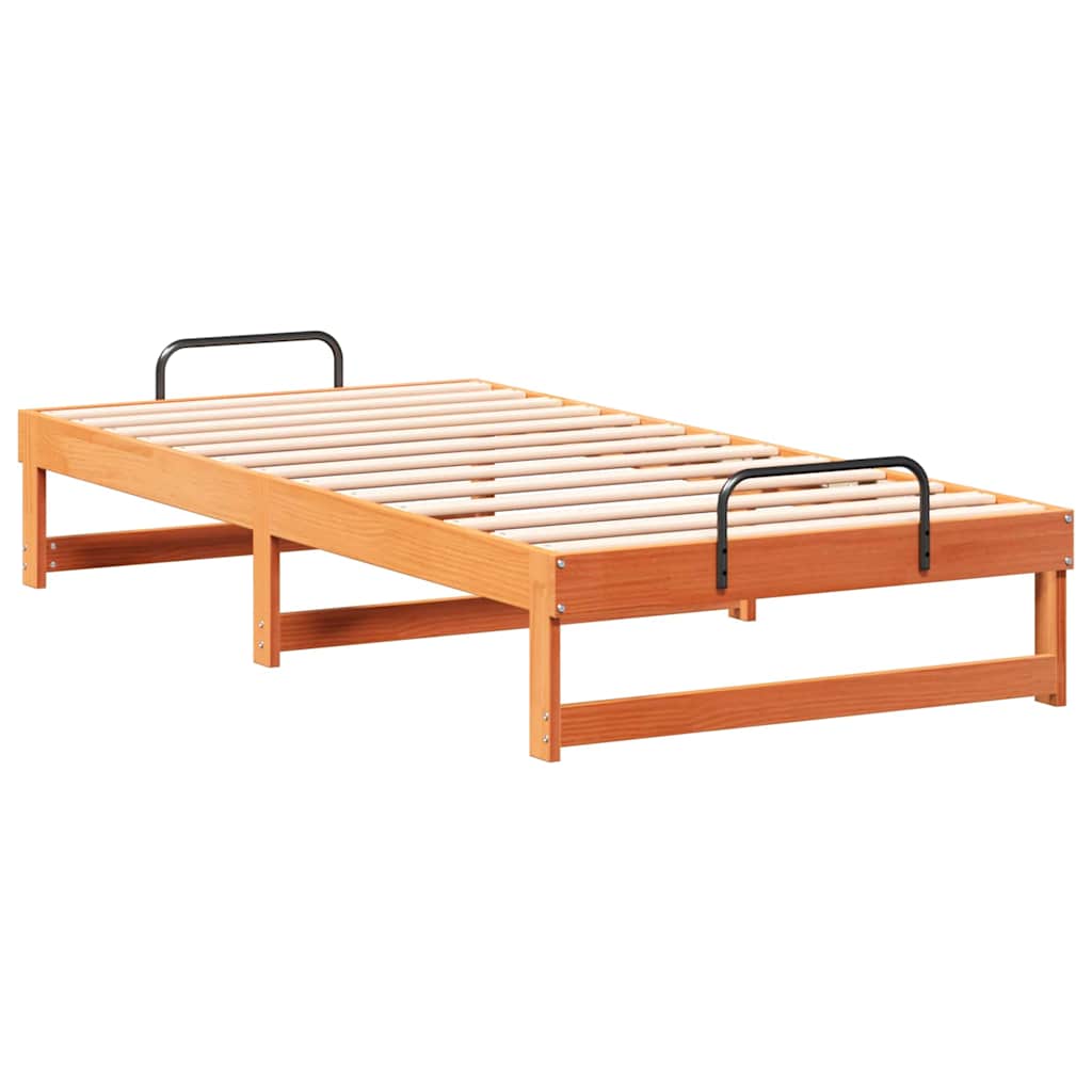 Bed Frame Brown 90 x 190 cm Solid Pine Wood