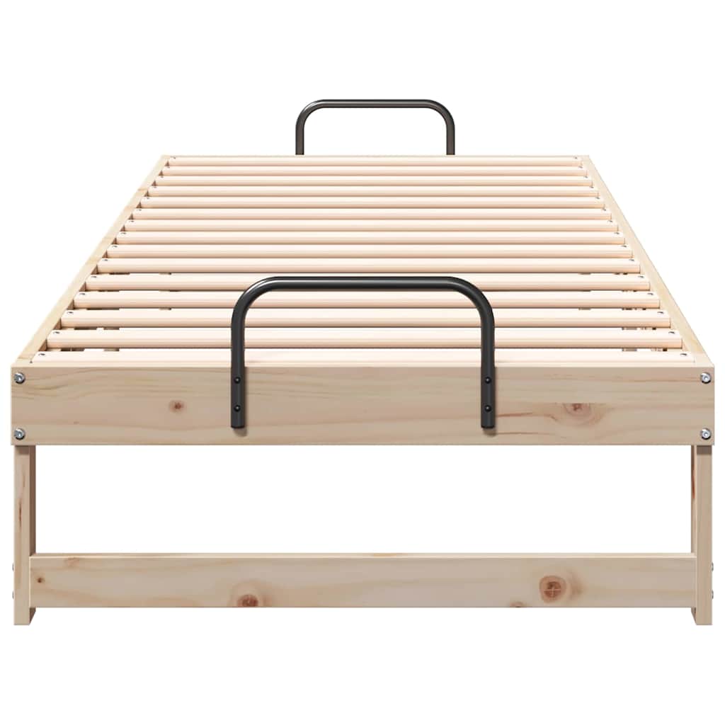 Bed Frame Brown 80 x 210 cm Solid Pine Wood