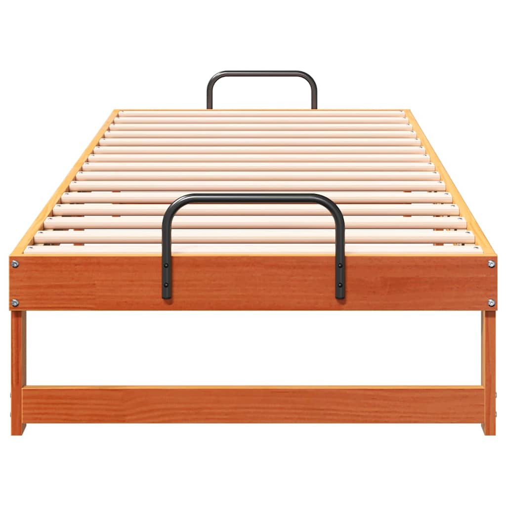 Bed Frame Brown 80 x 210 cm Solid Pine Wood