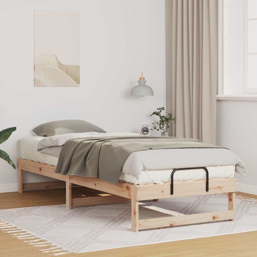 Bed Frame Brown 90 x 210 cm Solid Pine Wood