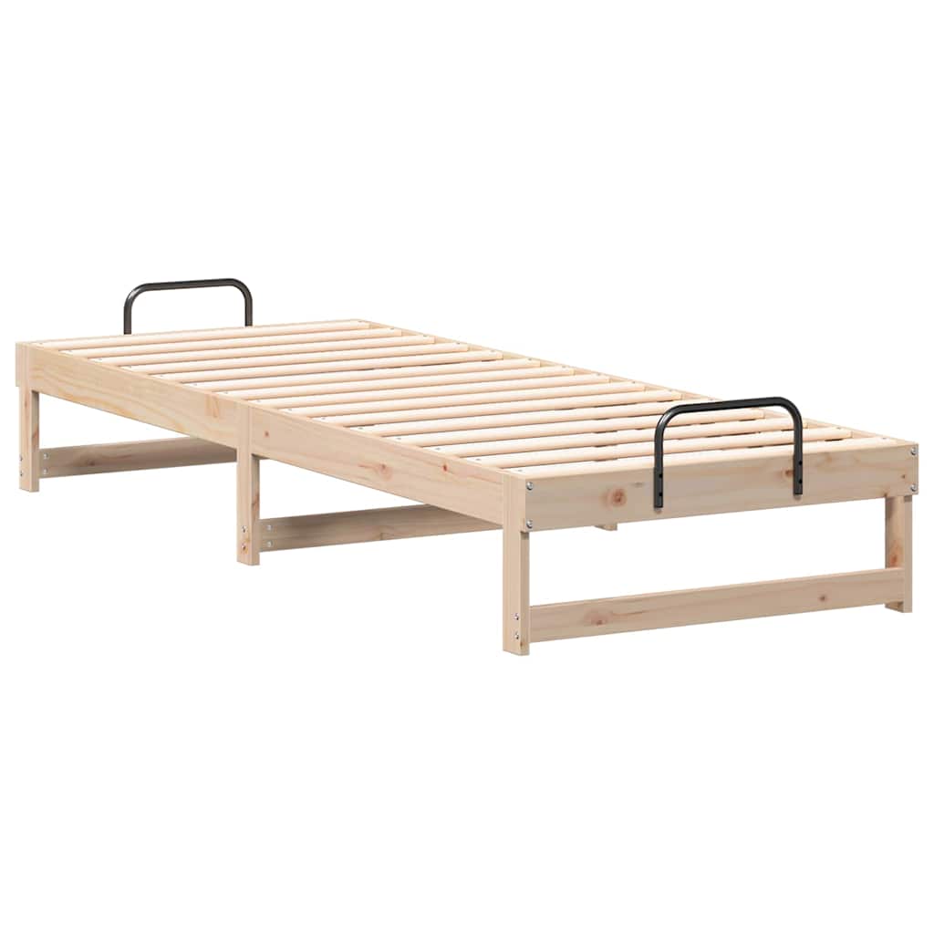 Bed Frame Brown 90 x 210 cm Solid Pine Wood