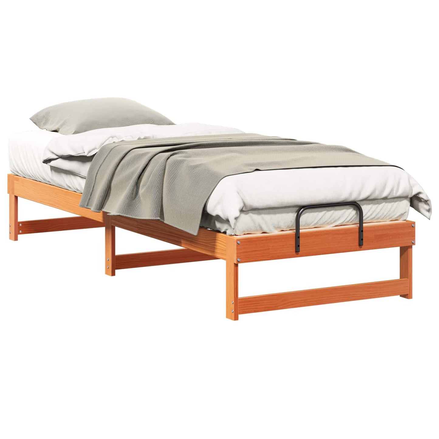 Bed Frame Brown 90 x 210 cm Solid Pine Wood