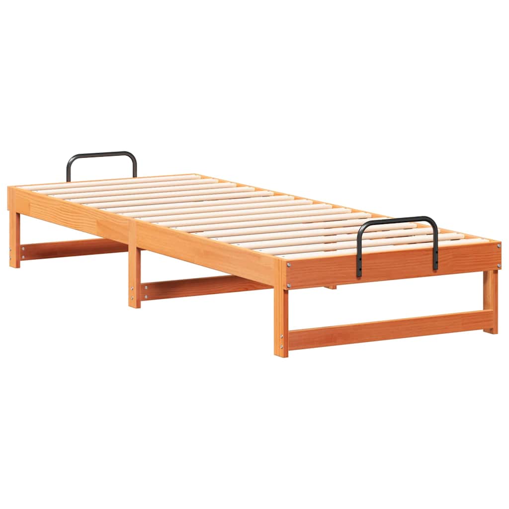 Bed Frame Brown 90 x 210 cm Solid Pine Wood