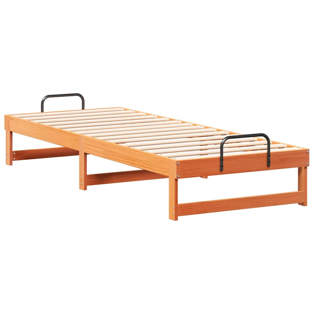 Bed Frame Brown 90 x 210 cm Solid Pine Wood