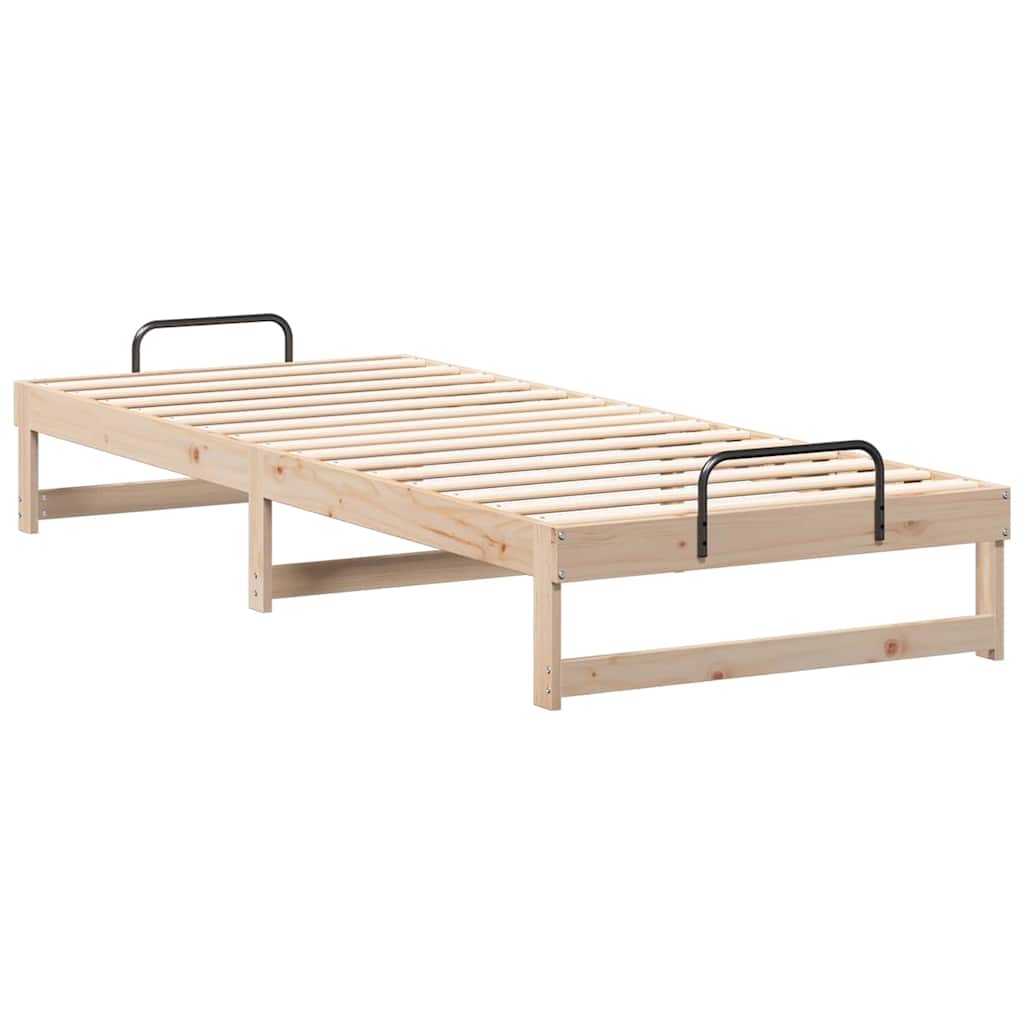 Bed Frame Brown 80 x 220 cm Solid Pine Wood