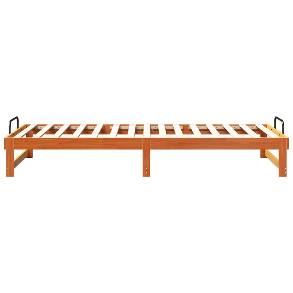 Bed Frame Brown 80 x 220 cm Solid Pine Wood