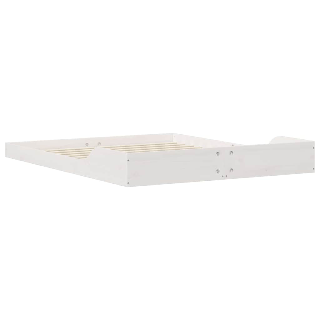 Bed Frame White 160 x 200 cm Solid Pine Wood