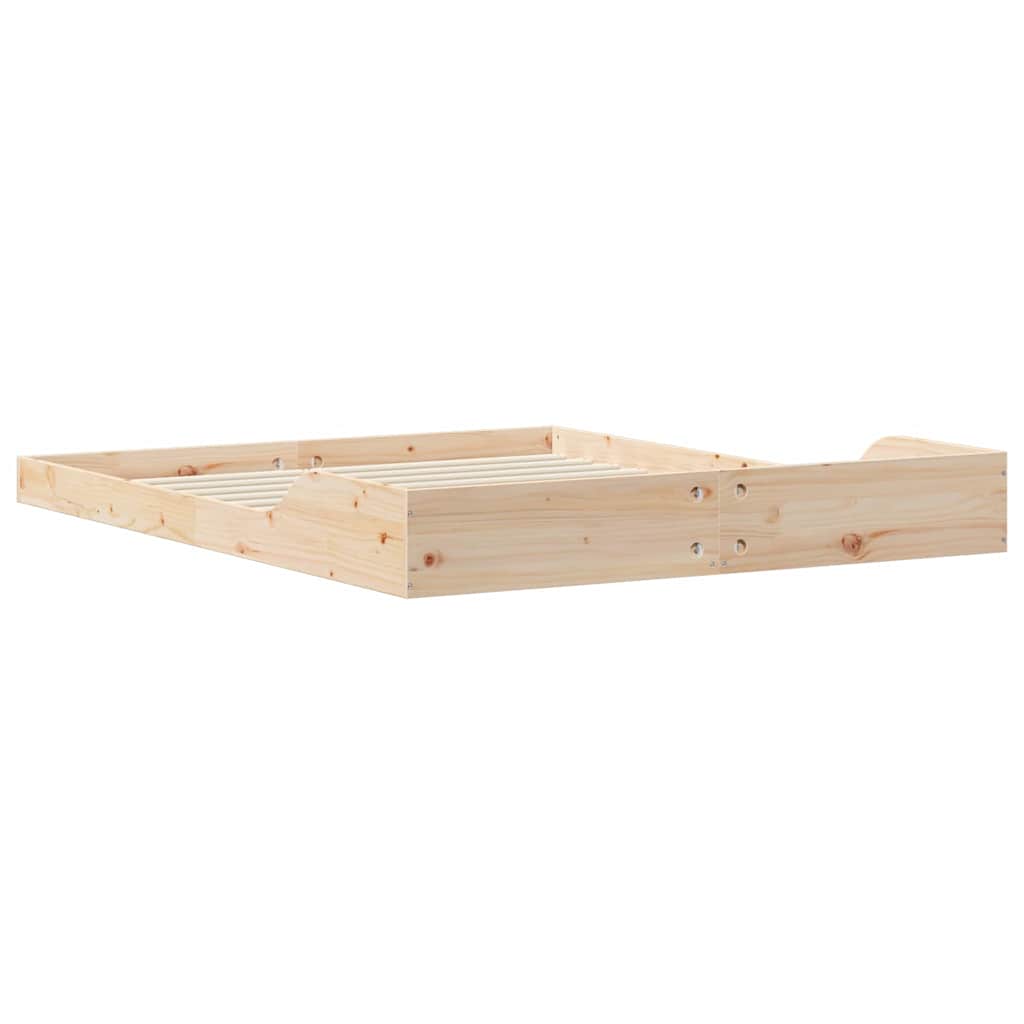 Bed Frame Brown 140 x 210 cm Solid Pine Wood