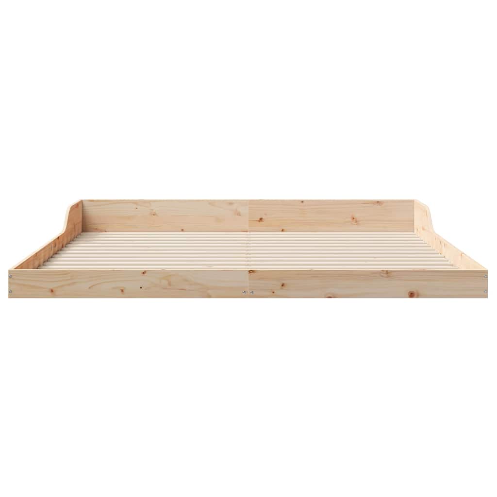 Bed Frame Brown 180 x 210 cm Solid Pine Wood