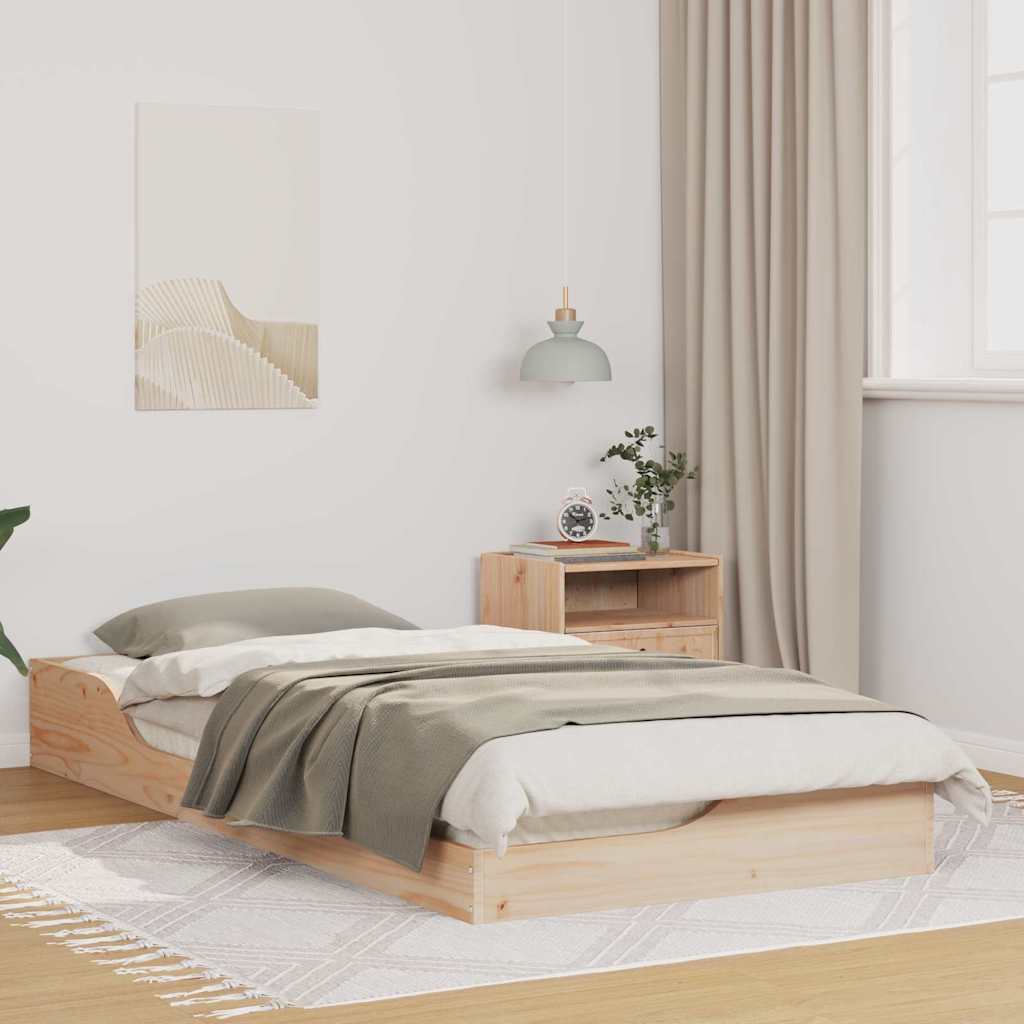Bed Frame Brown 80 x 200 cm Solid Pine Wood