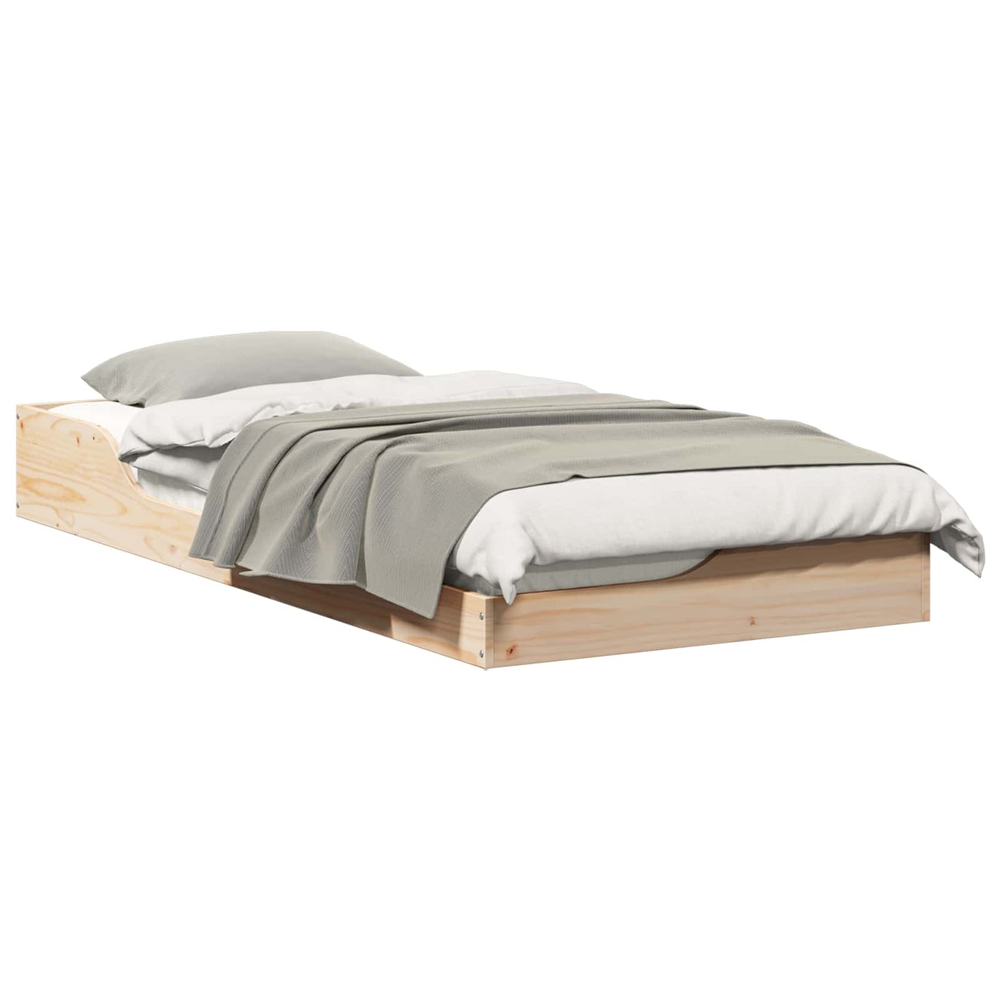 Bed Frame Brown 80 x 200 cm Solid Pine Wood